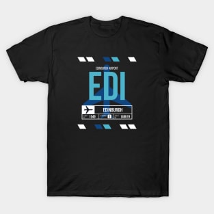 Edinburgh (EDI) Airport Code Baggage Tag T-Shirt